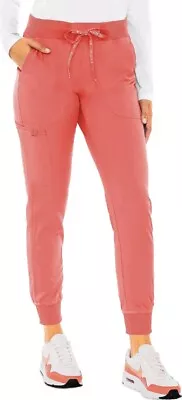 Coral Med Couture Touch Scrub Jogger Yoga Pant MC7710 CRAL Size Large Tall • $35.99