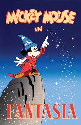 Mickey Mouse Sorceror Fantasia Disney Poster Print 11x17 • $29.99