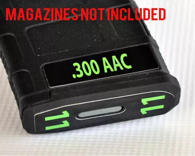 .300 AAC MAGAZINE STICKERS Fits MAGPUL PMAG 30 GEN M3 LIME NUMBERED 7-12 • $11.50