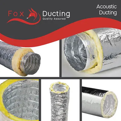 FOX HYDROPONIC GROW LOW NOISE ACOUSTIC DUCTING 5m Metres 6  / 150mm • £22.50