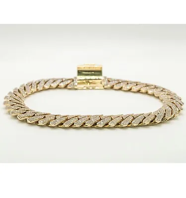 14K Gold Cuban Link Chain Necklace With 32CT VS Diamonds & 10K Gold Clasp 387.7G • $34995