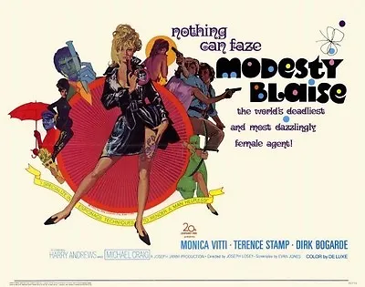 MODESTY BLAISE Movie POSTER 22x28 Half Sheet Monica Vitti Terence Stamp Dirk • $17.98