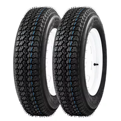 Set Of 2 Trailer Tires & Rims ST175/80D13 Load Range C 5 Lug White Spoke Wheel • $143.96