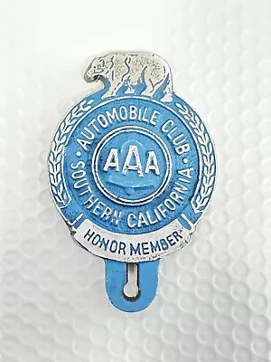 AAA Automobile Club So Cal FOB Aluminum  Motorcycle Car License Plate Topper • $18