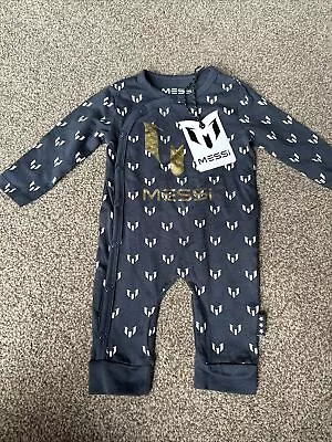 Lionel Messi Newborn Baby Footless Romper Size 50/56 • $9.95