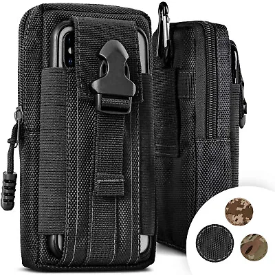 Mobile Phone Waist Pack For Samsung Galaxy S Duos 2 Nylon Belt Bag Clip Case • £34.43