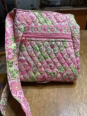 Vera Bradley Retired Petal Pink Hipster Shoulder Bag Purse Wide Adjustable Strap • $11