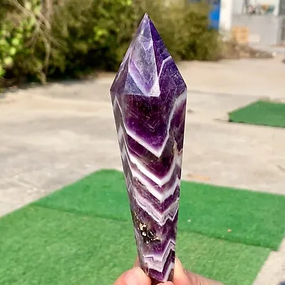 254G Natural Dream Amethyst Quartz Crystal Single End Magic Wand  Therapy • $91.50