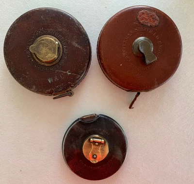 £15 • Buy Vintage Tape Measures John Rabone 66ft Metal Chesterman 50ft X2