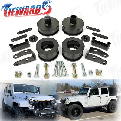 3  Front 3  Rear Full Lift Kit With Shock Extenders 2007-2018 Jeep Wrangler JK • $70.29