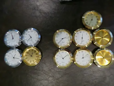 Lot Of 11 Mini Clock Movement Inserts NEW Quartz For DIY Hobbyist • $49.99