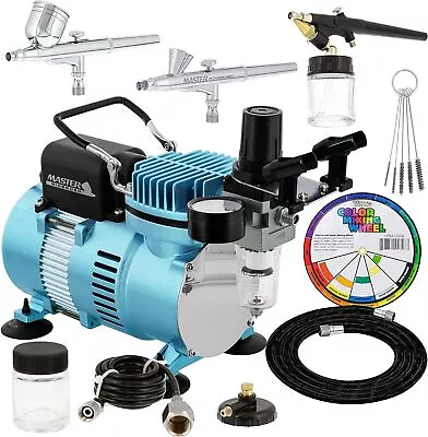 Master Airbrush Cool Runner II Dual Fan Air Compressor Airbrushing System Kit • $139