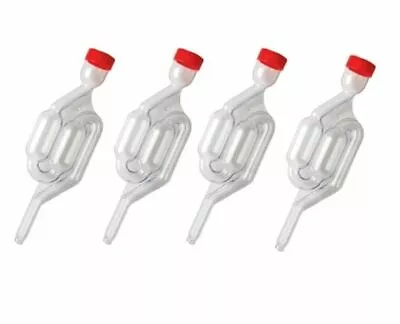 2 Chamber Bubbler Airlock For Home Brew Beer And Wine Making - Pack Of 4 • £5.90