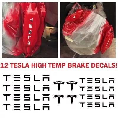 Tesla Brake Caliper Decal High Temp Sticker Decal Vinyl Model 3  • $12.99