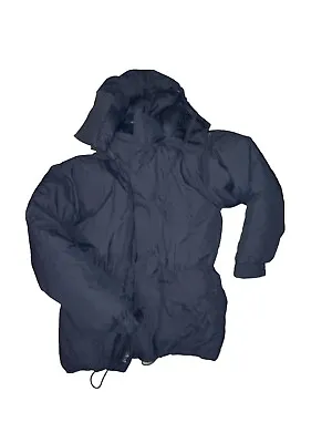 Marmot Yukon Classic Parka 650 Fill Down Black Jacket Size Large Navy/gray • $224.95