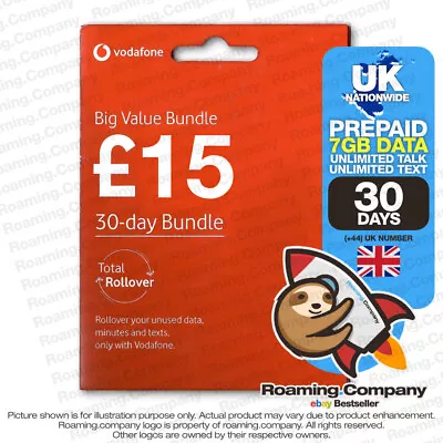 🚀 UK 30DAY UNLIMITED CALL TEXT 7GB DATA 5G Prepaid Travel SIM Roaming Hotspot • $21.99