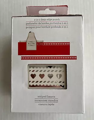 Craft Punch Martha Stewart Striped Hearts 2 In 1 Deep Edge Scrapbooking Cardmake • $16.99