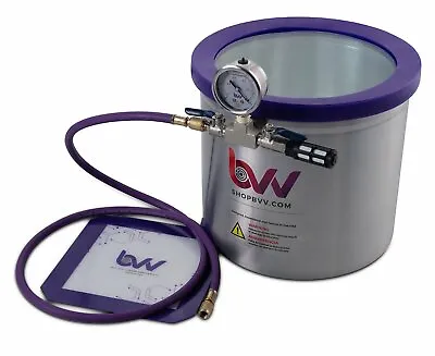 BVV Glass Vac 3 Gallon Aluminum Vacuum Chamber • $164