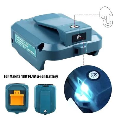 Phone Charger Power Bank Converter Adaptor For Makita 18V 14.4V Li-ion Battery • £10.28