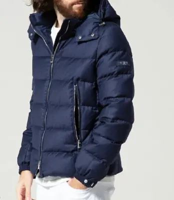 TATRAS Navy Wool Down Jacket MTA19A4289 Size 5 (XL) • $499