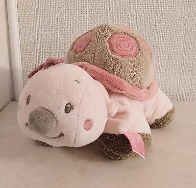 Nattou Lili Turtle Tortoise Musical Pink Beige Plush Soft Toy Baby Taggie 9  UK • £9.99