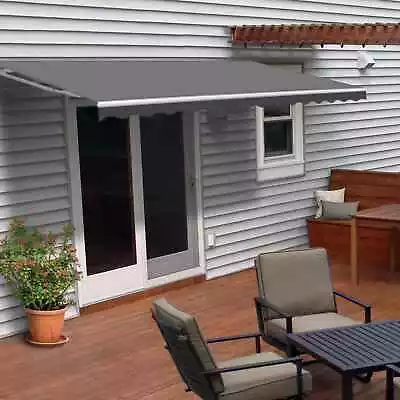 ALEKO 13 X 10 Feet Motorized Retractable  Patio Awning Grey Color • $351.20