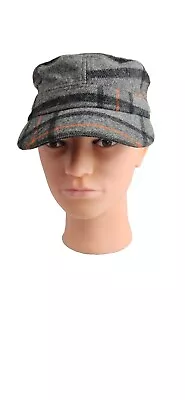 Craggi Tweed Newsboy Military Cap Inver Grey Check Country Hat Plaid Cap • £8.99