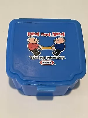 Vintage Kraft Cheese Singles Container Red And Ned “It’s My Cheese!” Promo Blue • $24.95