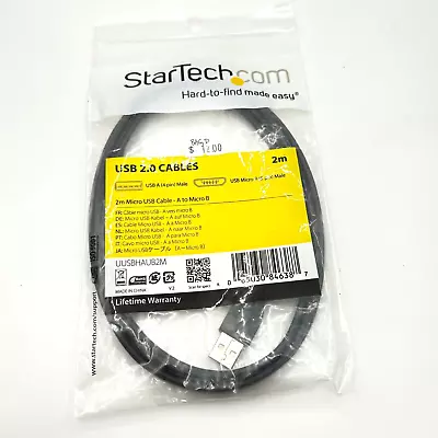 StarTech USB-A To USB Micro B 2m Phone Tablet Charging Cable • $6.88