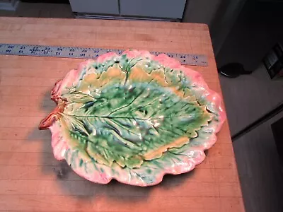 Etruscan Majolica Leaf Plate  Platter • $32