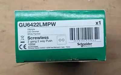 Schneider Ultimate Screwless LED Dimmer Switch 2G 2W 100W/VA Painted White • £15