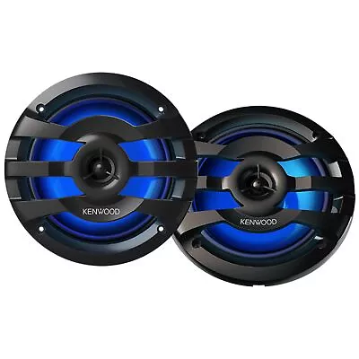 Kenwood 6.5  2-way 4 Ohm 260W Max Marine Speaker Pair W/ Built-in LED Lights • $199.99