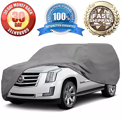 Universal Car Full Cover 4 Layer Waterproof SUV Van Pickup Trucks 19ft Grey • $46.99