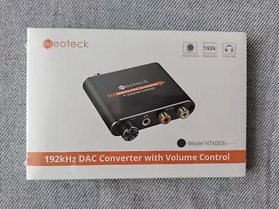 Neoteck Optical Coax Toslink DAC Headphone RCA Output With Volume Control #1 • £17.99