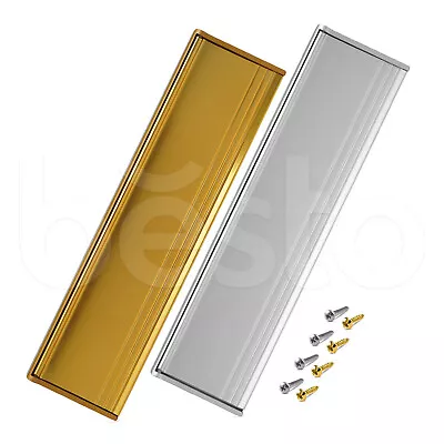 Metal Door Letter Box Plate Seal Flap Internal Cover Brush PVC Draught Excluder • £16.15