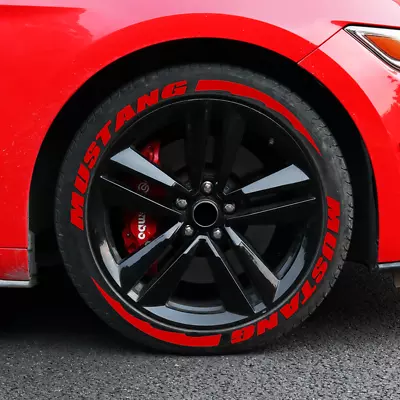 Red MUSTANG Tire Lettering Sticker 1.06  14 -22  Separaed Letters 8 Sets • $22.50