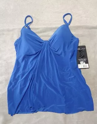 Miraclesuit Marina Underwire Tankini Delphine Blue Size 14 NWT • $44.54