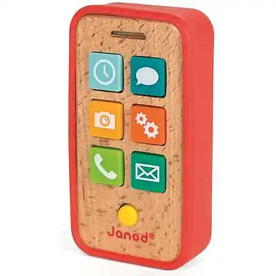 Janod Phone Kids Children Baby Wooden Pretend Play Toy Sound Game Gift 18M+ NEW • £14.99