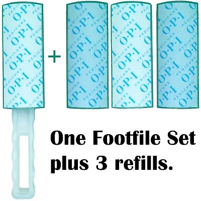 1 OPI Pedicure Foot File Set Plus 3 Refill Files/Replacements • $30
