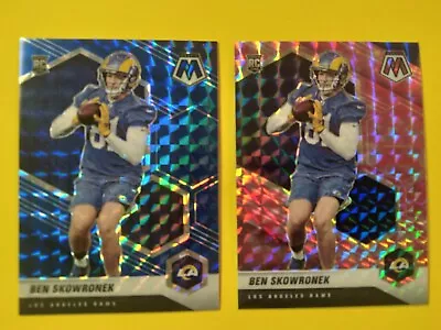 Ben Skowronek 2021 Mosaic Rookies Blue Refractor/99 & Pink Camo. • $19.50