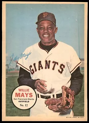 1967 Topps Pin-Ups Baseball #12 Willie Mays NM *d3 • $200