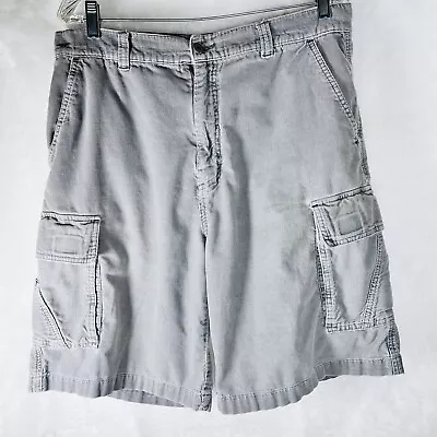 Ocean Pacific Cargo Shorts Men’s Size 34 Vintage Op Gray Corduroy Skate Surf Y2K • $26.97