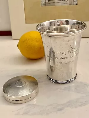 Vintage Sterling Silver Cup And Pillbox • $165