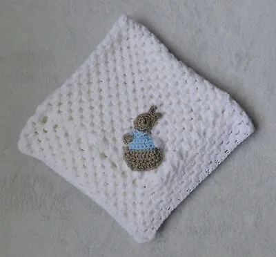 Hand Crochet Baby Blanket White • £8