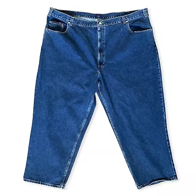 Calvin Klein Mens Relaxed Jean Size 54 X 30 Blue Denim 100% Cotton Straight 90s • $26.90