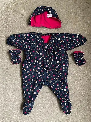 BRAND NEW - Baby Girl All-in-One 4 Part Winter Pram Suit (0-3months)  • £10