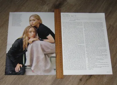 Mary-Kate & Ashley Olsen Original TWO Magazine Clippings Pages PHOTO Article • $25