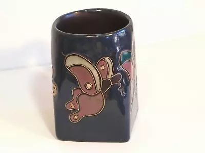 Design By MARA Butterfly Mexican Studio Art Pottery Mug Cup 4.5  • $18.32