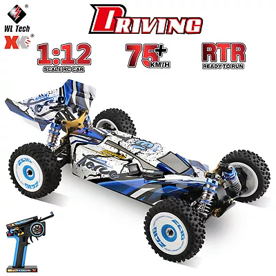 Wltoys 124017 1:12 2.4G 4WD Rc Car 75KM/H Brushless Racing Buggy Off-Road Drift • $179