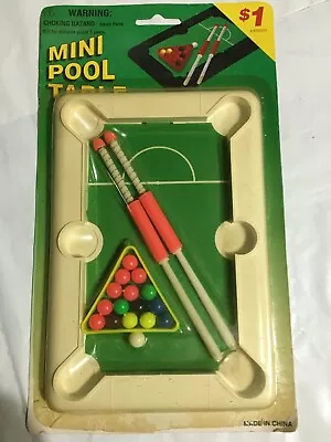 MINI POOL TABLE Top Game Ages 3+ Still In Plastic Package • $7.50